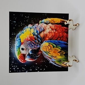 4x4 Parrot Watercolor‎ Bird Oil Painting Art Fantasy Print